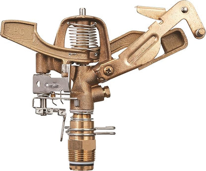 Orbit 55016 Brass Impact Sprinkler Head, Dual Nozzle, 3/4 in. MPT