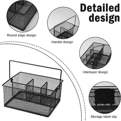 Garden Tool Basket Metal Mesh Gardening Kit Organizer Garden Hand Tools Arrange and Display Storage - Gardening Gifts for Women Men 10" L x 7" W x 4.75" H for Pruning Shears, Cultivator, Gloves