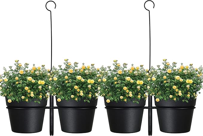 Gardzen Hanging Planters, Hanging Pots Holder for Plants Outdoor & Indoor, Plant Hangers for Plant Flower, M