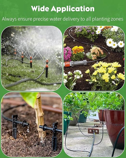 Pawfly 50 ft. 1/4 Drip Irrigation Tubing, Black Drip Irrigation Hose Roll, Polyethylene Drip Irrigation Line for Garden Watering, Blank Distribution Tubing for Drip Irrigation System