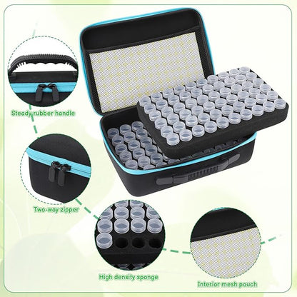 XLSXEXCL120 Slots Seed Storage Organizer Sturdy Seed Organizer Storage Box Plastic Storage Containers, Label Stickers, Funnel, Straight and Curved Tip Tweezers for Flower Vegetable Plants Garden