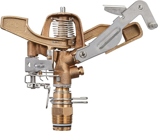 Orbit 55016 Brass Impact Sprinkler Head, Dual Nozzle, 3/4 in. MPT