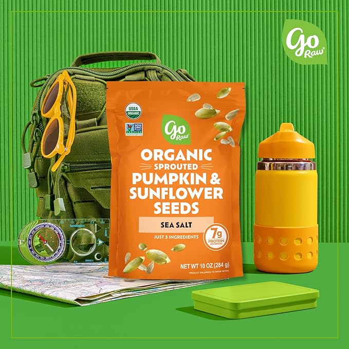 Go Raw Organic Sprouted Pumpkin & Sunflower Seeds, 10 oz, Sea Salted, Keto, Kosher, Superfood