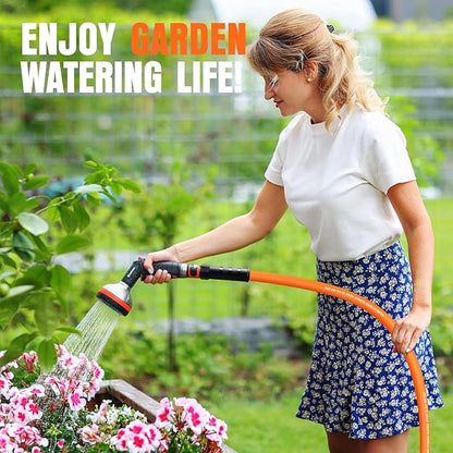 Garden Hose 100 ft x 5/8", NON-EXPANDING Flexible Water Hose, Kink Resistant Lightweight Hybrid Hose, Leakproof Yard Hose with Male to Female Fittings