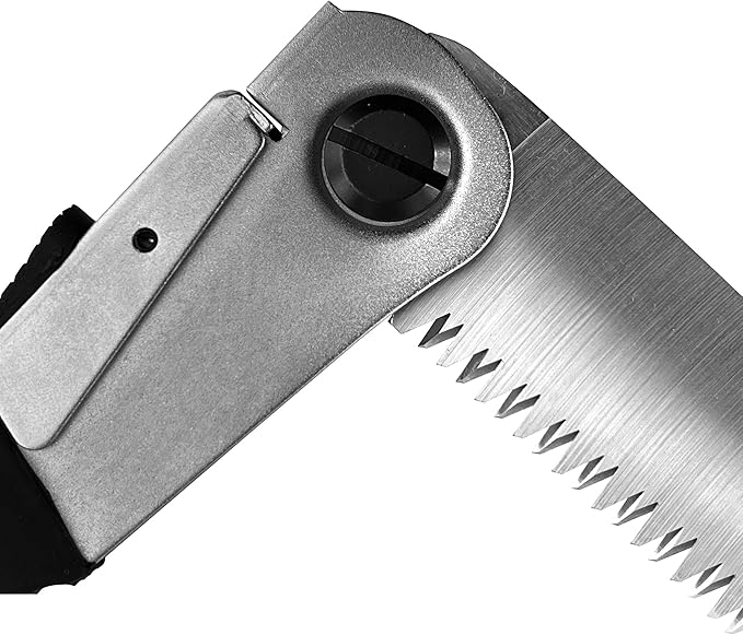 Jameson Professional Grade 8 Inch Folding Pruning Hand Saw for Single Hand Use with Tri-Cut Blade and Slip Resistant Grip - 2 Pack