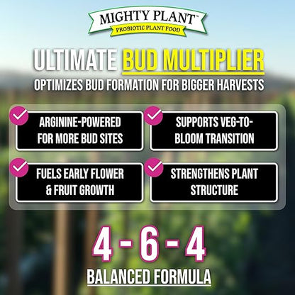 Flowering Bloom Booster Plant Enhancer – Arginine-Powered Growth Formula for Explosive Bloom & Fruit Set | Prime2Bud Ideal for Garden Flowers & Fruit-Bearing Vegetables (5, Ounces)