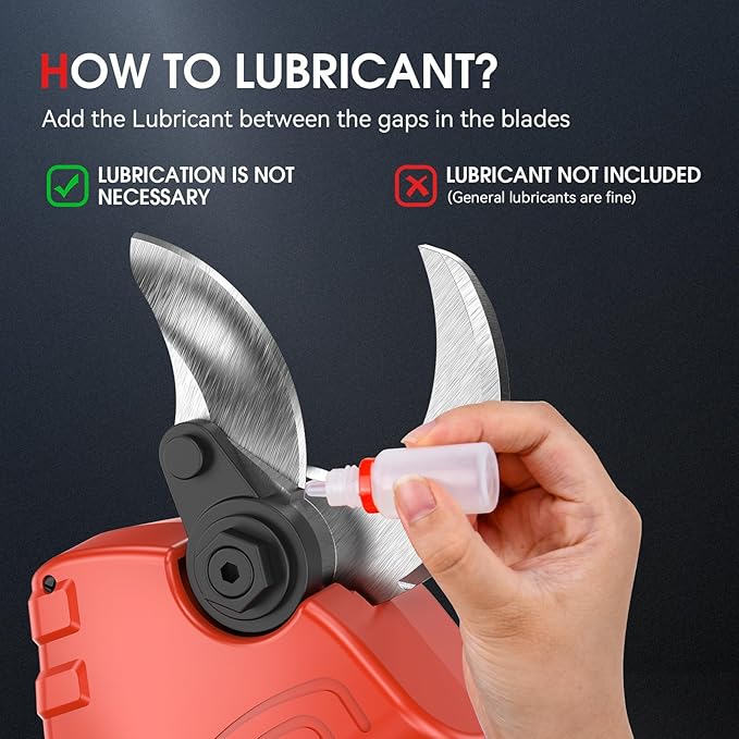 Electric Pruning Shears, 40mm 1.6" Cutting Diameter Cordless Power Pruner for Gardening with 2Pcs 2000mAh Rechargeable Batteries & Replacement Blades Set, Tree Pruner Branch Cutter(Red)