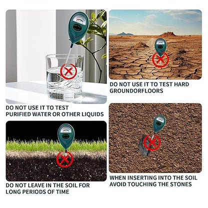 Green Soil Moisture Meter, Soil Tester, Moisture Meter Plants, Soil Moisture Tester, Soil Water Tester for Plants, Plant Moisture Monitor, No Battery Needed (Green, 1 Piece)