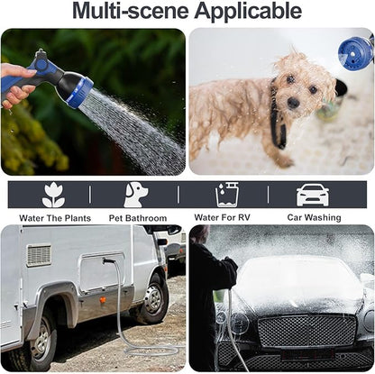 SPECILITE 1/2" 304 Stainless Steel Garden Hose, 75FT Water Pipe with Heavy Duty Metal Nozzle for Yard, Outdoor, Lawn - Flexible, Never Kink & Tangle, Puncture Resistant