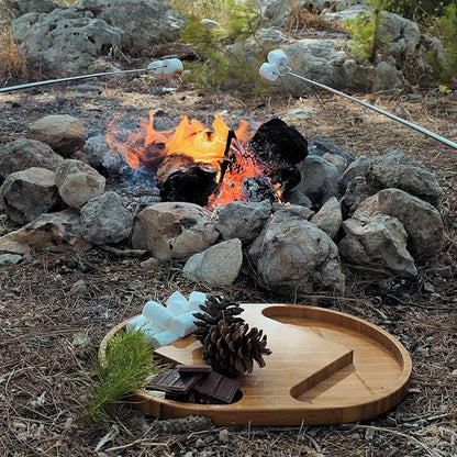 Smores Sticks For Fire Pit [Set Of 7] - Marshmallow Roasting Sticks For Campfire, Classic Smore Sticks - Hot Dog Sticks For Campfire - SUMPRI Campfire Sticks