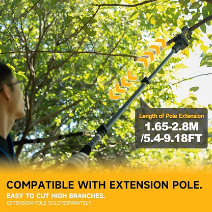 2 Inch(50mm) Professional Electric Pruning Shears Brushless Cordless, Compatible with Makita Batteries Extension Pole Heavy Duty 21V 8000mAh Battery Secateurs Branch Cutter for Gardening