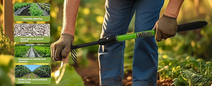 Small Rake Garden Rake Hand Rakes, Ajustable Handle Gardening Hand Cultivator Garden Tool with Non Slip Handle Hand Weeder Tool for Weeding Tilling Soil Planting