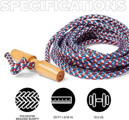 Jameson Fixed Pulley Pruner Kit with Premium 20 ft Bumpy Rope - 1.25 in. cutting capacity