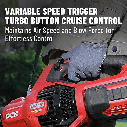 58V Cordless Leaf Blower, Power Variable-Speed, Brushless, 770 CFM, Electric Leaf Blower with 4Ah Battery and 5A Charger for Lawn Care, Yard, Outside(KDLB58211BDM)