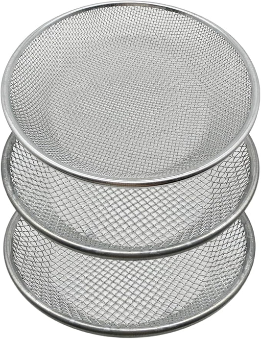 3 PCS Soil Sieve for Garen -12 inches Soil Sifter for Rocks Compost Suitable for 5 Gallon Drums 10mm，6mm，3mm