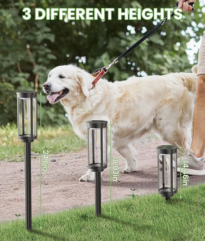 Bright Solar Pathway Lights, 12 Pack Solar Lights Outdoor Waterproof IP65, Auto On/Off Outdoor Garden Decorative Landscape Lighting for Walkway Driveway Lawn Patio Yard