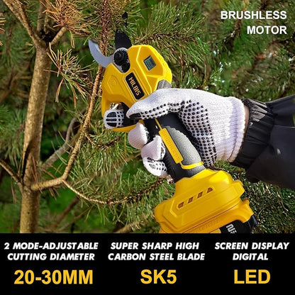 4-in-1 Cordless Pole Saw & Electric Pruning Shears for DeWalt 20V Battery, 8 Inch Brushless Mini Chainsaw with Extension Pole, 15 Ft Reach, Auto Oiling, for Tree Trimmer Branch Cutter(NO Battery)