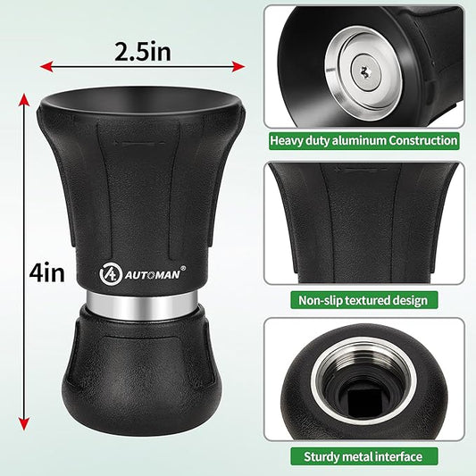 AUTOMAN Garden Hose Nozzle Heavy Duty, Fireman Hose Nozzle, High Pressure Water Hose Sprayer Nozzle, Adjustable Spray Nozzles for Washing Car, Cleaning Ground, Watering Plants, Showing Pets