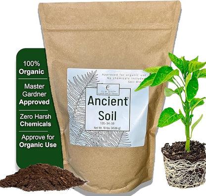 Elm Dirt Premium Ancient Soil for All Plants - Organic for Outdoor & Indoor Use | Garden Soil for Plant Nutrients Growth & Protect From Bugs - Roots Organic, 10lbs