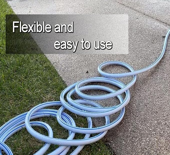Atlantic Heavy Duty Garden Hose 50 ft x 5/8 Inch Blaue Color Durable Water Hose (50FT)