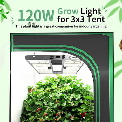 FARMLITE Grow Light for Indoor Plants Quantum Board Grow Light Full Spectrum Led Grow Lights Growing Lamp Daisy Chain Dimmable (120Watts)