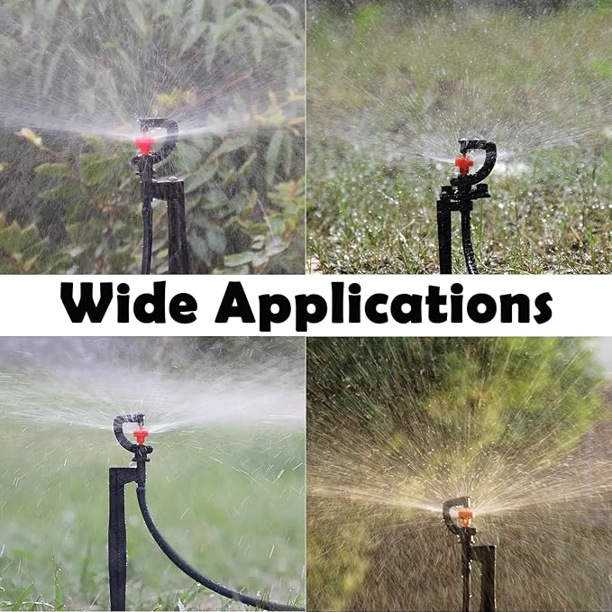 Milltrip 20pcs G Type 360 Degree Drip Irrigation Sprinkler Heads Adjustable Irrigation Drippers Sprinklers Garden Irrigation System Accessory for Garden Lawn Watering System