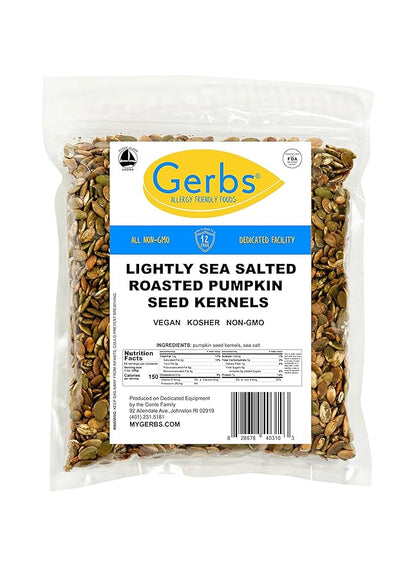Lightly Sea Salted Pumpkin Seed Kernels by Gerbs - 4 LBS - Top 11 Food Allergen Free & Non GMO - Premium Dry Roasted Shelled Pepitas – COG Mexico