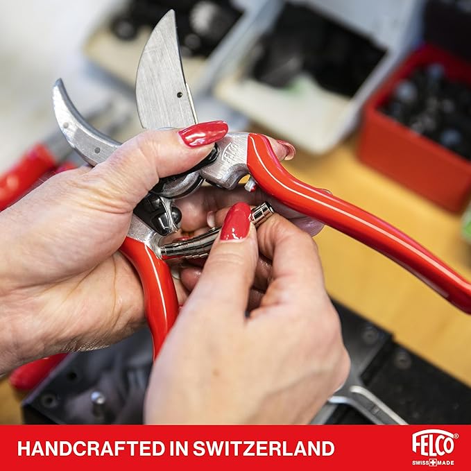 Felco F2 Pruning Shears – 9.25" Swiss-Made Garden Clippers for Professional Pruning | Hand Pruners for Gardening | Garden Tool Cutter with Precision Bypass Blade, Aluminum Body, Replaceable Parts
