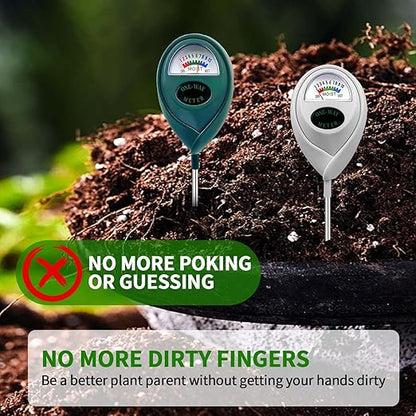 Plant Moisture Meter Soil Moisture Sensor Meter Water Monitor Hygrometer Plant Water Meter [Green + White] Soil Moisture Meter for Gardening, Farming, Plants
