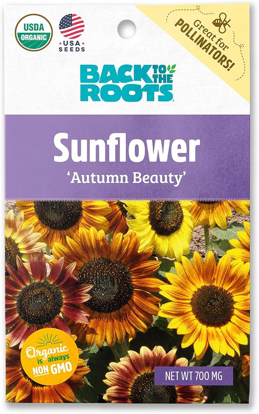 Back to The Roots 100% Organic Seed Packet - Sunflower 'Autumn Beauty' 700mg