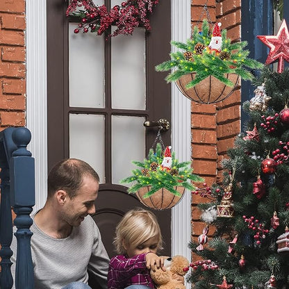 Legigo 3 Pack 16 Inch Hanging Basket Coco Liners Replacement, 100% Natural Round Coconut Coco Fiber Planter Basket Liners for Hanging Basket Flowers/Vegetables