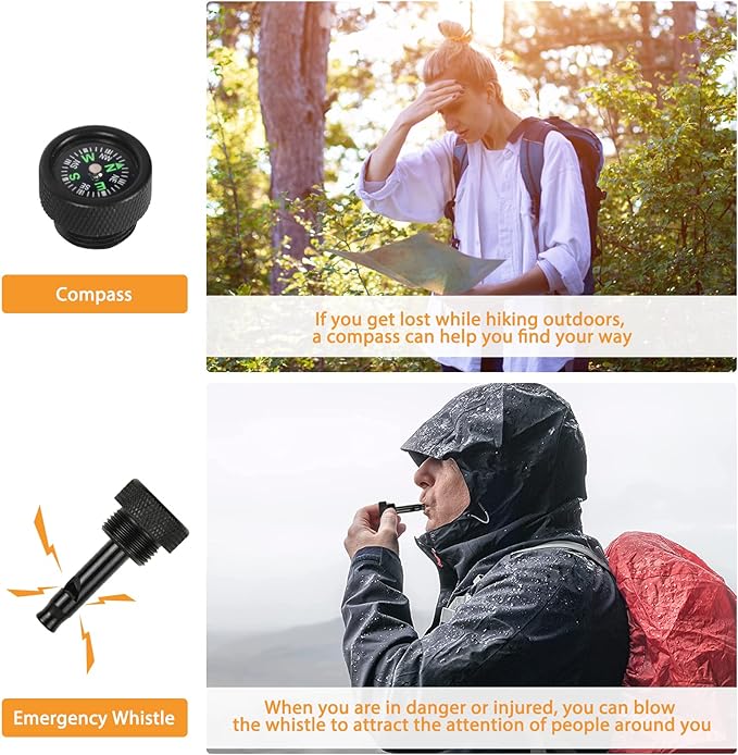 Camping Shovel, (24.21'') Survival Off Road E Tool Folding Shovel with Pickaxe, Portable Bag, High Carbon Steel, for Digging, Backpacking, Hiking, Gardening, Emergency, Outdoor