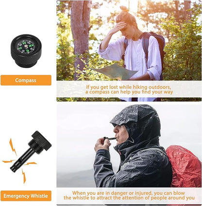 Camping Shovel, (24.21'') Survival Off Road E Tool Folding Shovel with Pickaxe, Portable Bag, High Carbon Steel, for Digging, Backpacking, Hiking, Gardening, Emergency, Outdoor