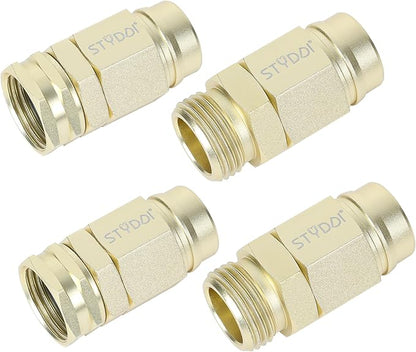 STYDDI Metal Heavy-Duty 5/8-inch Garden Hose Connector Repair Fittings, Premium Aluminum-Alloy Female and Male End-Hose Mender, 5/8" Water Hose End Coupler Replacement, 2 Set