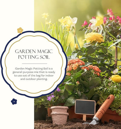 Michigan Peat Garden Magic Potting Soil Mix, General-Purpose Potting Soil for Indoor or Outdoor Container Gardening, 20-Pound Bag, 4 Pack