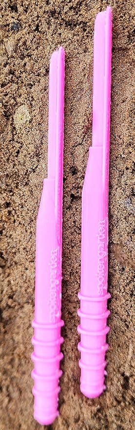 Dibby Seed Sowing Garden Tool Dibber Planter Transplanter – Sow Seeds at The Right Depth – Easily Transplant Delicate Seedlings (Dibby XL) Pink (2 Pack)