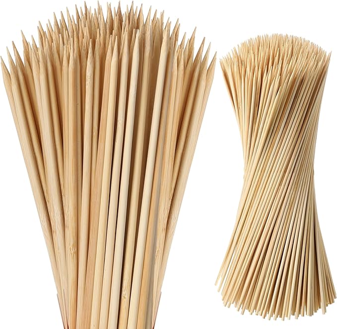 Suclain 400 Pcs Marshmallow Roasting Sticks 36" Long 5mm Thick, Smores Sticks Bamboo Skewers BBQ Kabob Grilling Barbecue Roasting Camping for Outdoor Fire Pits Campfires