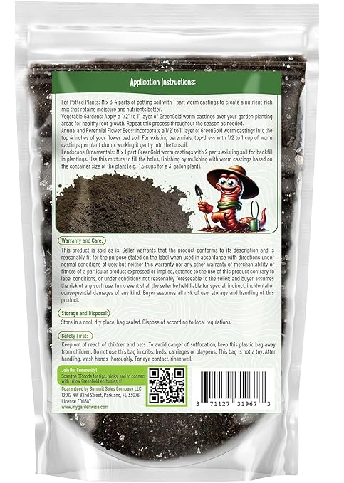 Organic Worm Castings Premium Worm Castings Fertilizer for Nutrient-Rich Soil and Healthy Growth (2 QUARTS)