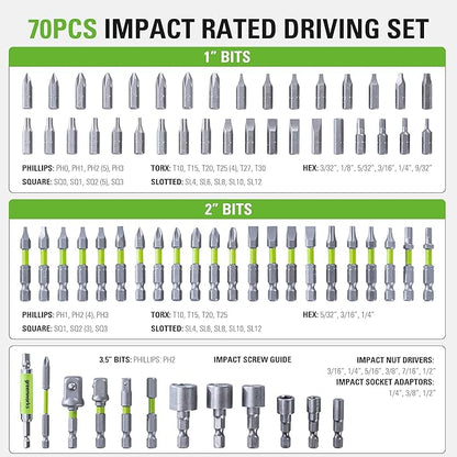 Greenworks 70 Piece Impact Rated Driving Set