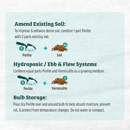 Back to The Roots 100% Organic Perlite | Made in The USA | Premium Nutrition for Indoor and Outdoor Plants