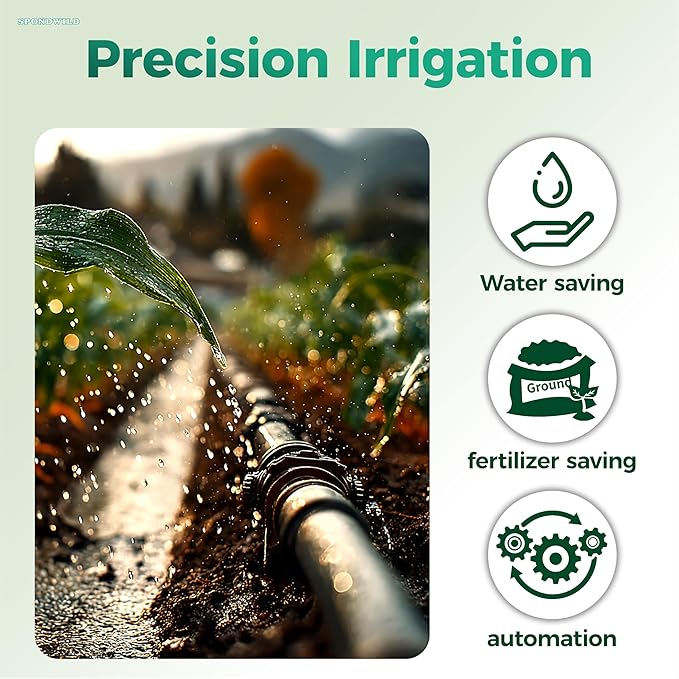 100 Ft 1/4 Inch Blank Distribution Tubing - UV Protected Flexible Black Drip Hose, Universal for Garden, Potted Plants and Veggie Beds, Fits Standard Drip Components