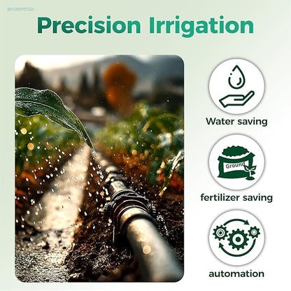 100 Ft 1/4 Inch Blank Distribution Tubing - UV Protected Flexible Black Drip Hose, Universal for Garden, Potted Plants and Veggie Beds, Fits Standard Drip Components