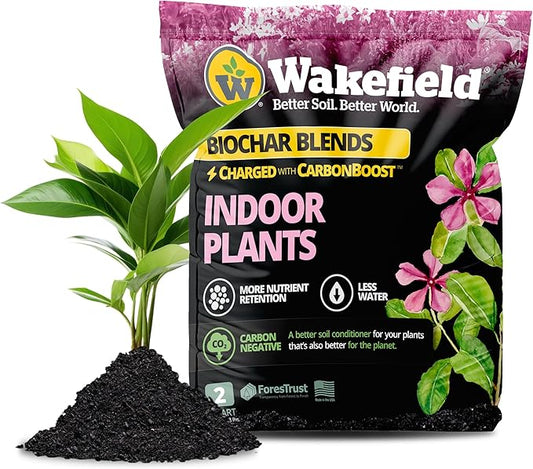 Wakefield Biochar Potting Mix & Indoor Plant Soil - 2 Quart