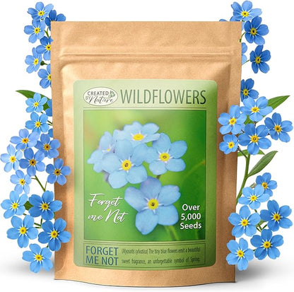 Created by Nature Forget Me Not Seeds, 5,000 Blue Biennial Wildflower Seeds