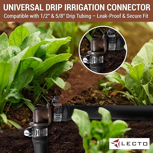 LECTO Universal 5/8", 1/2", .700" Drip Line Repair Kit – Elbow, 1