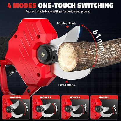 Electric Pruning Shears Compatible with Milwaukee 18v Battery, Portable Cordless Pruning Shears with Brushless Motor, LCD Display, Adjustable Cut, Battery Powered Tree Trimmer (Tool Only)