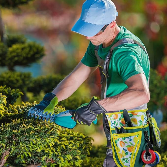 KUNN Garden Tool Belt for Women,Waist Pouch Apron with Pockets for Gardening,Florists