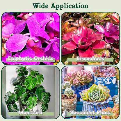 Orchid Potting Mix, 4 Quarts Orchid Bark Potting Mix with Pine Bark, Coco Peat & Perlite, Orchid Bark for Indoor Plants, Orchid Soil with Excellent Water Retention & Ventilation