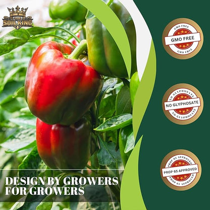 Soil King Big Rootz Organic Soil - CDFA & EnvirOganic Certified. All-Purpose Potting, pH Adjusted for Maximum Nutrient Uptake & Root Growth, Indoor & Outdoor Plants, 40 lb. Bag