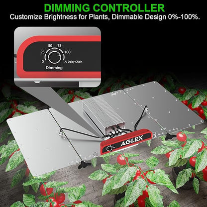AGLEX K4000 LED Grow Light, Grow Light with Daisy Chain & Dimmable, Full Spectrum Plant Grow Lights for Hydroponic Indoor Plants Seeding Veg Flower Growing Lamps 5X6 FT Grow Tent